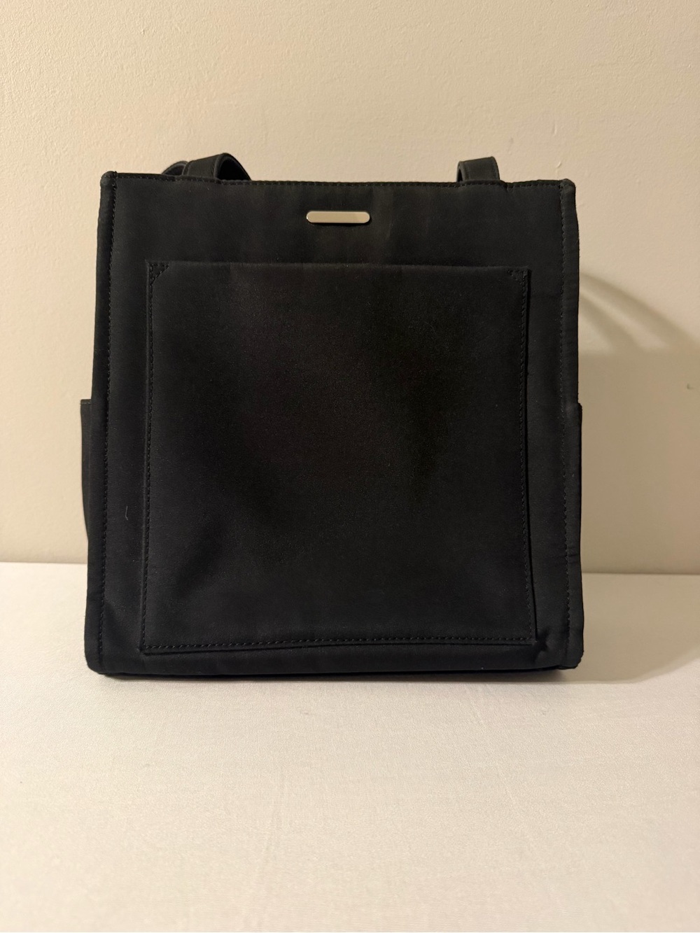 St. John's Bay Black Shoulder Bag with Front Pocket